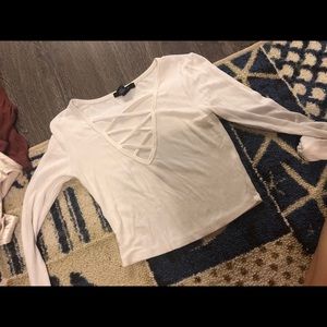 Forever 21 white crop top